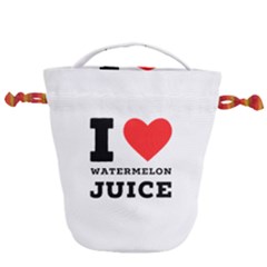 I Love Watermelon Juice Drawstring Bucket Bag by ilovewhateva