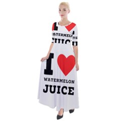 I Love Watermelon Juice Half Sleeves Maxi Dress by ilovewhateva