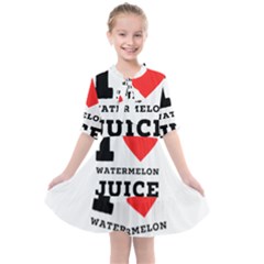 I Love Watermelon Juice Kids  All Frills Chiffon Dress by ilovewhateva