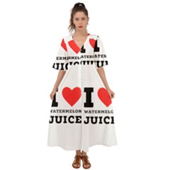 I Love Watermelon Juice Kimono Sleeve Boho Dress by ilovewhateva