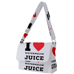 I Love Watermelon Juice Full Print Messenger Bag (l) by ilovewhateva