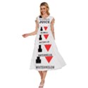 I love watermelon juice V-Neck Drawstring Shoulder Sleeveless Maxi Dress View2