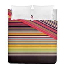 Neopolitan Horizontal Lines Strokes Duvet Cover Double Side (full/ Double Size)