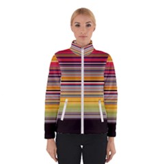 Neopolitan Horizontal Lines Strokes Women s Bomber Jacket