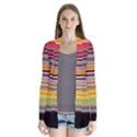 Neopolitan Horizontal Lines Strokes Drape Collar Cardigan View1