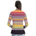 Neopolitan Horizontal Lines Strokes Drape Collar Cardigan View2