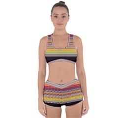 Neopolitan Horizontal Lines Strokes Racerback Boyleg Bikini Set by Bangk1t