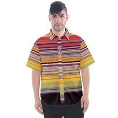 Neopolitan Horizontal Lines Strokes Men s Short Sleeve Shirt