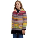 Neopolitan Horizontal Lines Strokes Kids  Hooded Longline Puffer Jacket View3