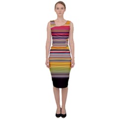 Neopolitan Horizontal Lines Strokes Sleeveless Pencil Dress by Bangk1t