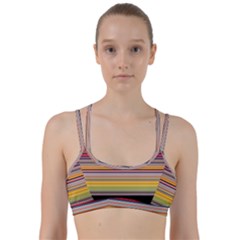 Neopolitan Horizontal Lines Strokes Line Them Up Sports Bra