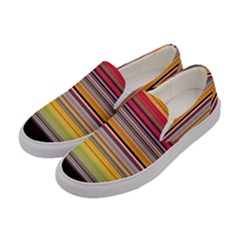 Neopolitan Horizontal Lines Strokes Women s Canvas Slip Ons by Bangk1t