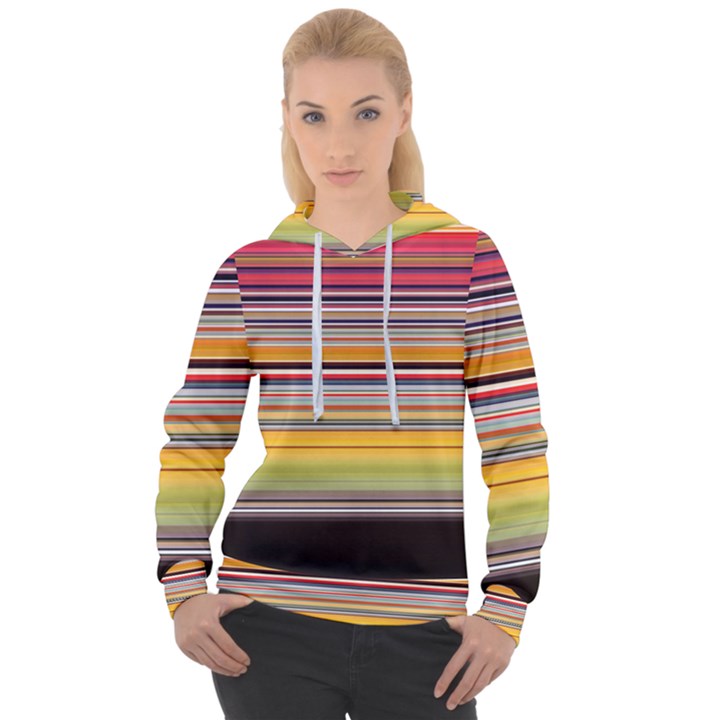 Neopolitan Horizontal Lines Strokes Women s Overhead Hoodie