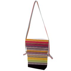 Neopolitan Horizontal Lines Strokes Folding Shoulder Bag