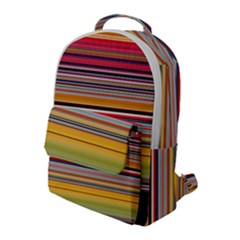 Neopolitan Horizontal Lines Strokes Flap Pocket Backpack (large) by Bangk1t