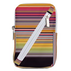 Neopolitan Horizontal Lines Strokes Belt Pouch Bag (large) by Bangk1t