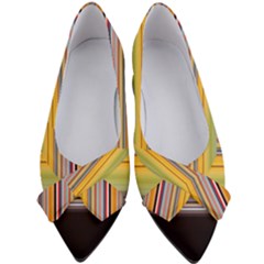 Neopolitan Horizontal Lines Strokes Women s Bow Heels