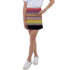 Neopolitan Horizontal Lines Strokes Kids  Tennis Skirt by Bangk1t