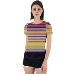 Neopolitan Horizontal Lines Strokes Back Cut Out Sport Tee by Bangk1t