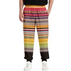 Neopolitan Horizontal Lines Strokes Men s Elastic Waist Pants