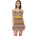 Neopolitan Horizontal Lines Strokes Short Frill Dress View1