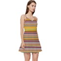 Neopolitan Horizontal Lines Strokes Short Frill Dress View3