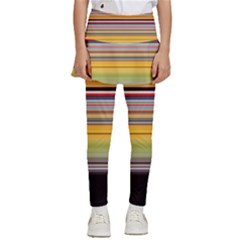 Neopolitan Horizontal Lines Strokes Kids  Skirted Pants by Bangk1t