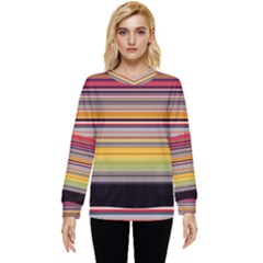 Neopolitan Horizontal Lines Strokes Hidden Pocket Sweatshirt by Bangk1t