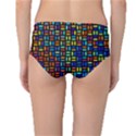 Geometric Colorful Square Rectangle Mid-Waist Bikini Bottoms View2