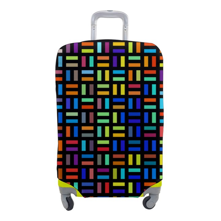 Geometric Colorful Square Rectangle Luggage Cover (Small)