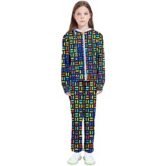 Geometric Colorful Square Rectangle Kids  Tracksuit by Bangk1t