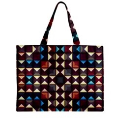 Symmetry Geometric Pattern Texture Zipper Mini Tote Bag by Bangk1t