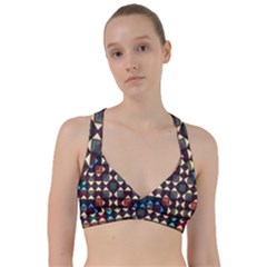 Symmetry Geometric Pattern Texture Sweetheart Sports Bra by Bangk1t