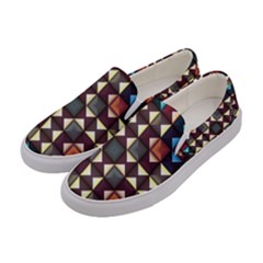 Symmetry Geometric Pattern Texture Women s Canvas Slip Ons by Bangk1t