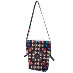 Symmetry Geometric Pattern Texture Folding Shoulder Bag by Bangk1t