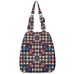 Symmetry Geometric Pattern Texture Center Zip Backpack by Bangk1t