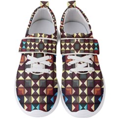 Symmetry Geometric Pattern Texture Men s Velcro Strap Shoes by Bangk1t