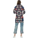 Symmetry Geometric Pattern Texture Women s Long Oversized Pullover Hoodie View2