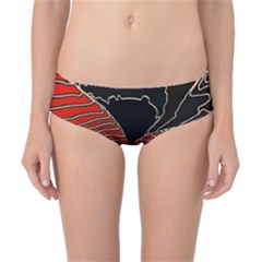 Red Gold Black Voracious Plant Leaf Classic Bikini Bottoms by Bangk1t