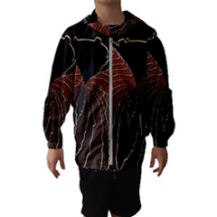 Red Gold Black Voracious Plant Leaf Kids  Hooded Windbreaker by Bangk1t