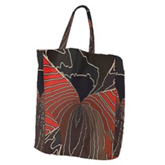 Red Gold Black Voracious Plant Leaf Giant Grocery Tote by Bangk1t