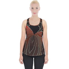 Red Gold Black Voracious Plant Leaf Piece Up Tank Top