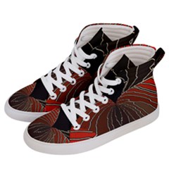 Red Gold Black Voracious Plant Leaf Women s Hi-top Skate Sneakers by Bangk1t