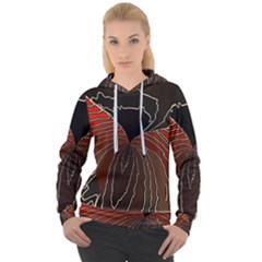 Red Gold Black Voracious Plant Leaf Women s Overhead Hoodie