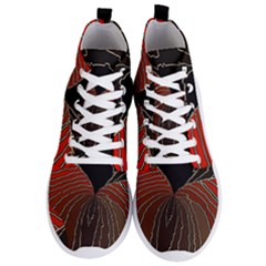 Red Gold Black Voracious Plant Leaf Men s Lightweight High Top Sneakers