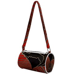 Red Gold Black Voracious Plant Leaf Mini Cylinder Bag