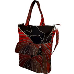 Red Gold Black Voracious Plant Leaf Shoulder Tote Bag by Bangk1t