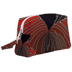 Red Gold Black Voracious Plant Leaf Wristlet Pouch Bag (large) by Bangk1t