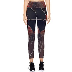 Red Gold Black Voracious Plant Leaf Pocket Leggings  by Bangk1t