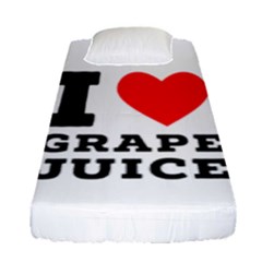 I Love Grape Juice Fitted Sheet (single Size) by ilovewhateva